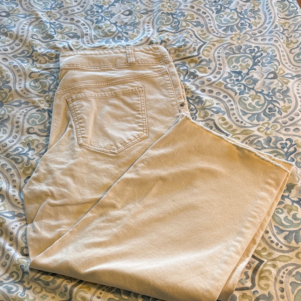 Banana Republic Women's Beige wide Leg Jeans